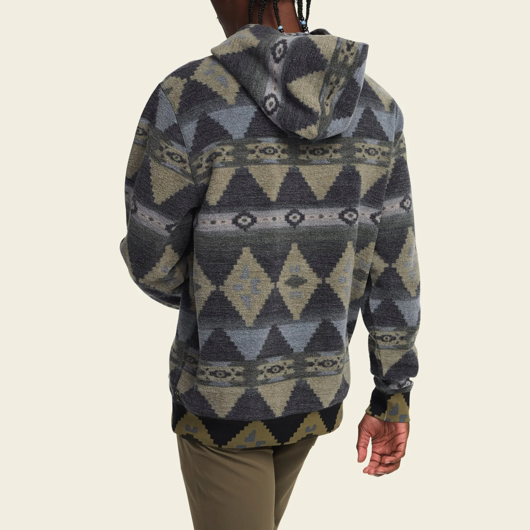 Tajima Hoodie - Mitla Motifs : True Black - Image 5