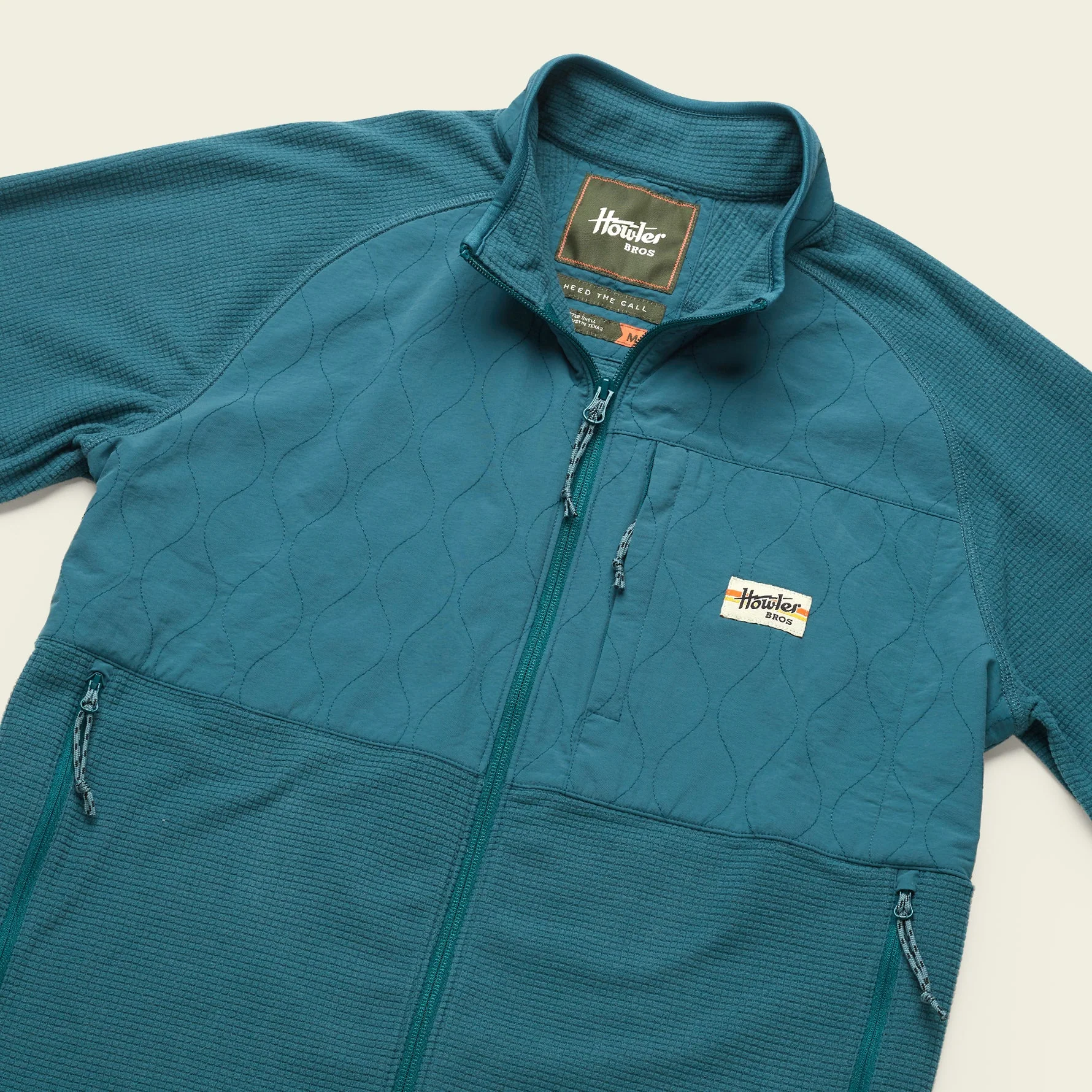 Talisman Grid Fleece Jacket - Dark Teal - Image 6