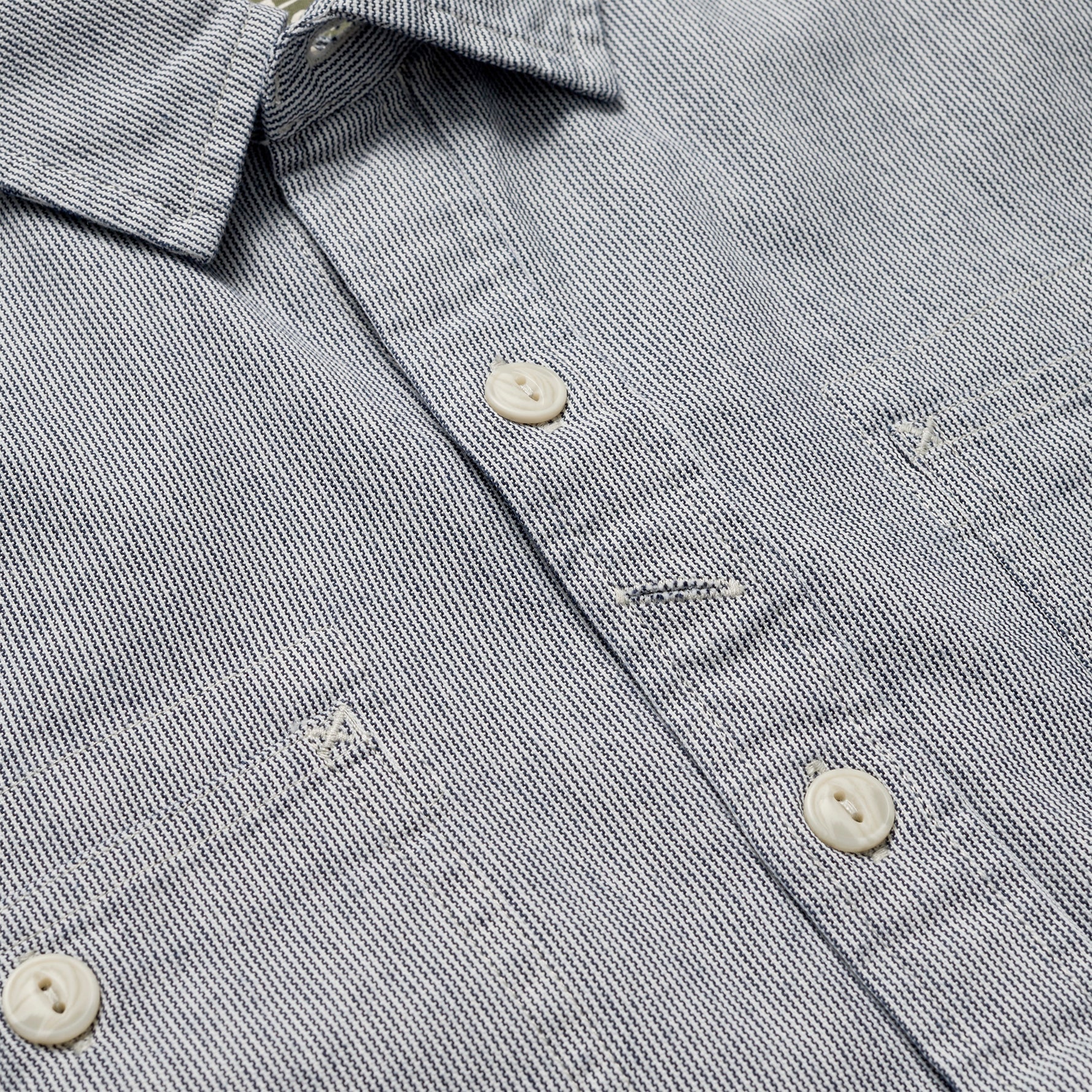 Tallier Work Shirt - Hickory Stripe Chambray - Image 3
