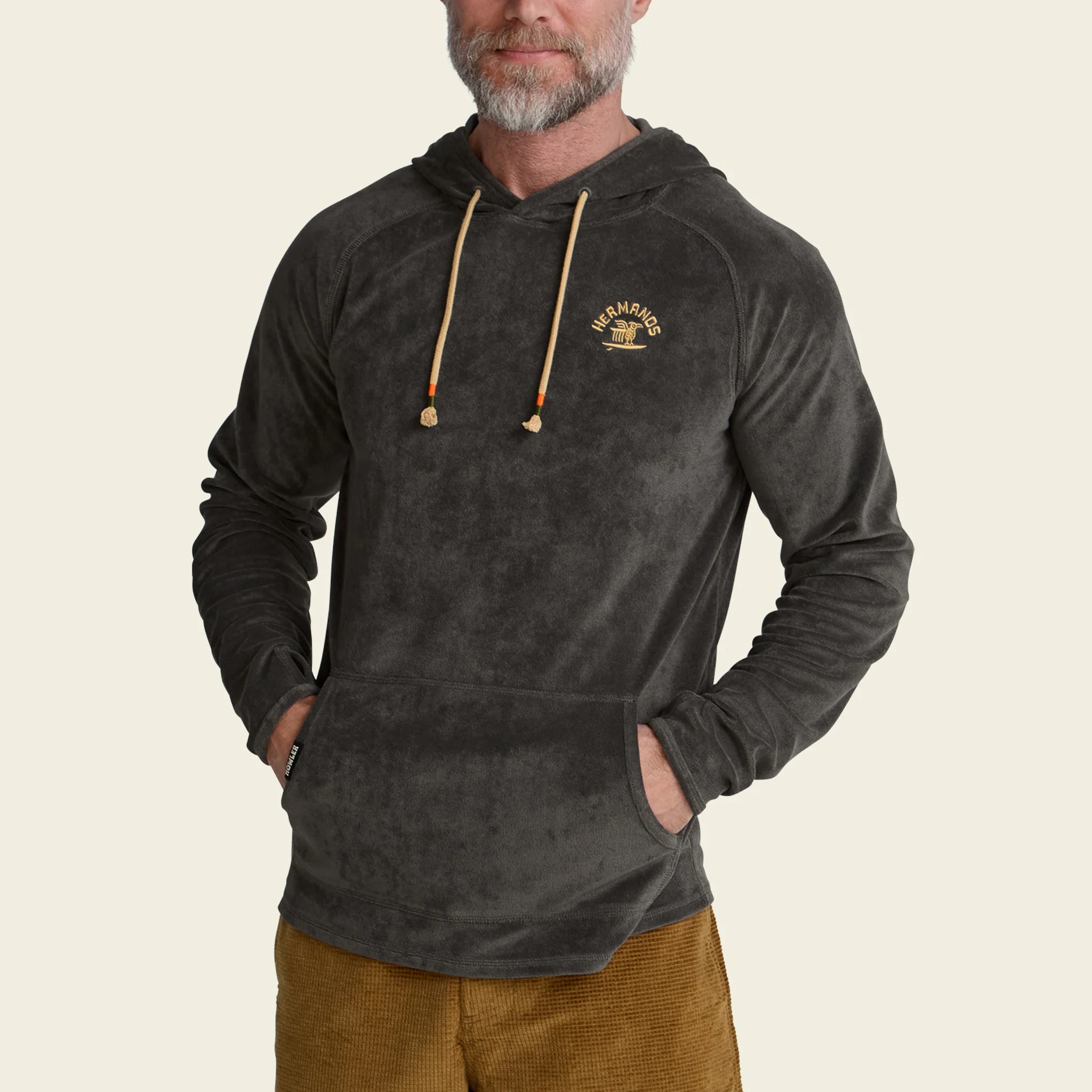 Terrycloth Hoodie - Surfbird : Antique Black - Image 4