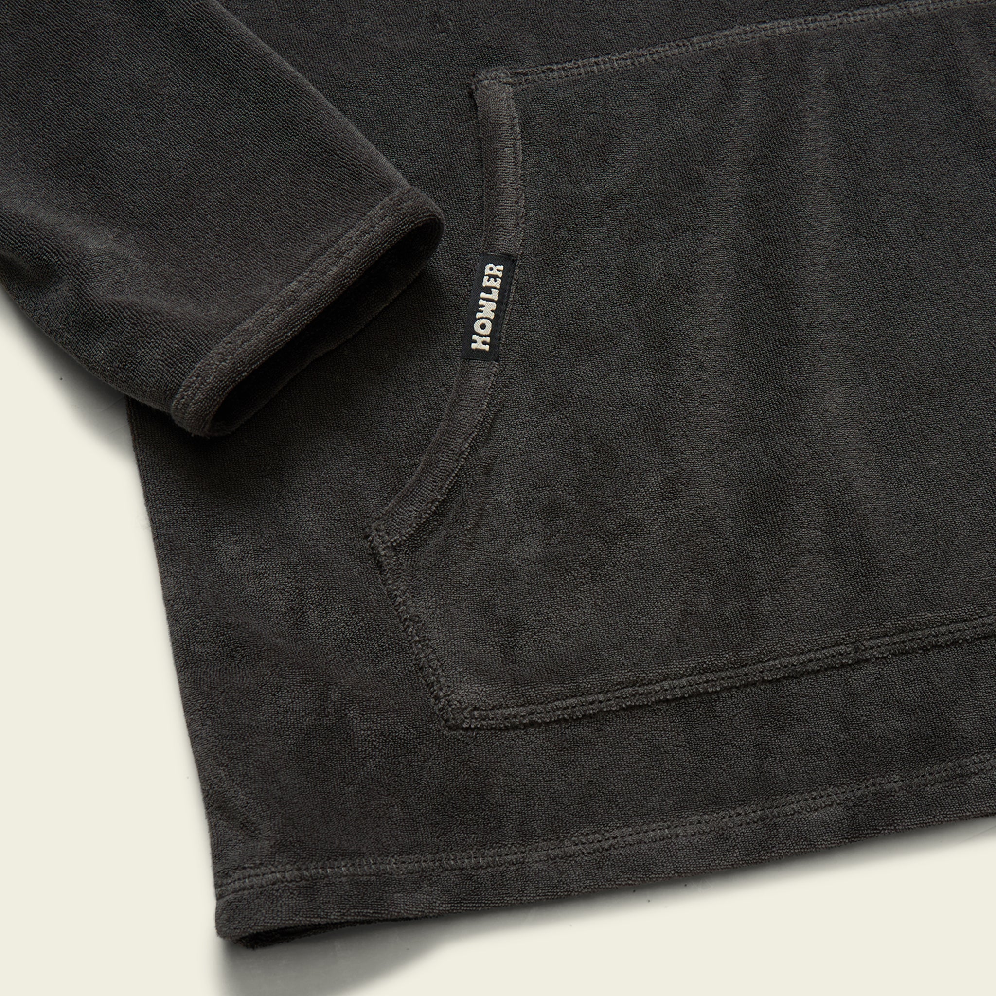 Terrycloth Hoodie - Surfbird : Antique Black - Image 5