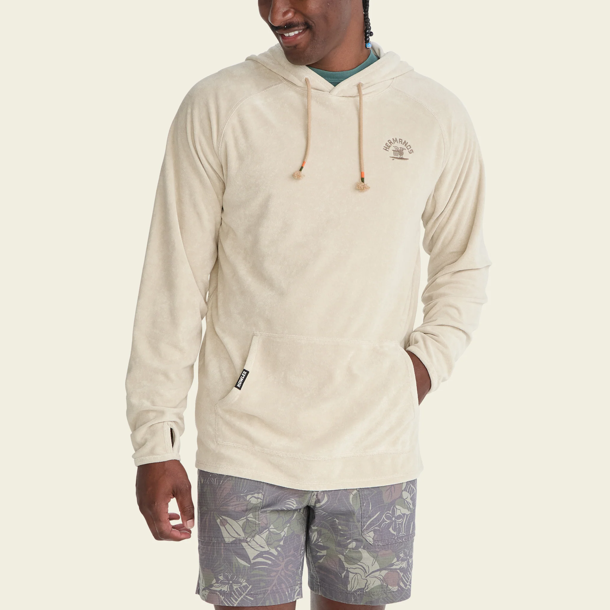 Terrycloth Hoodie - Surfbird : Sand - Image 4