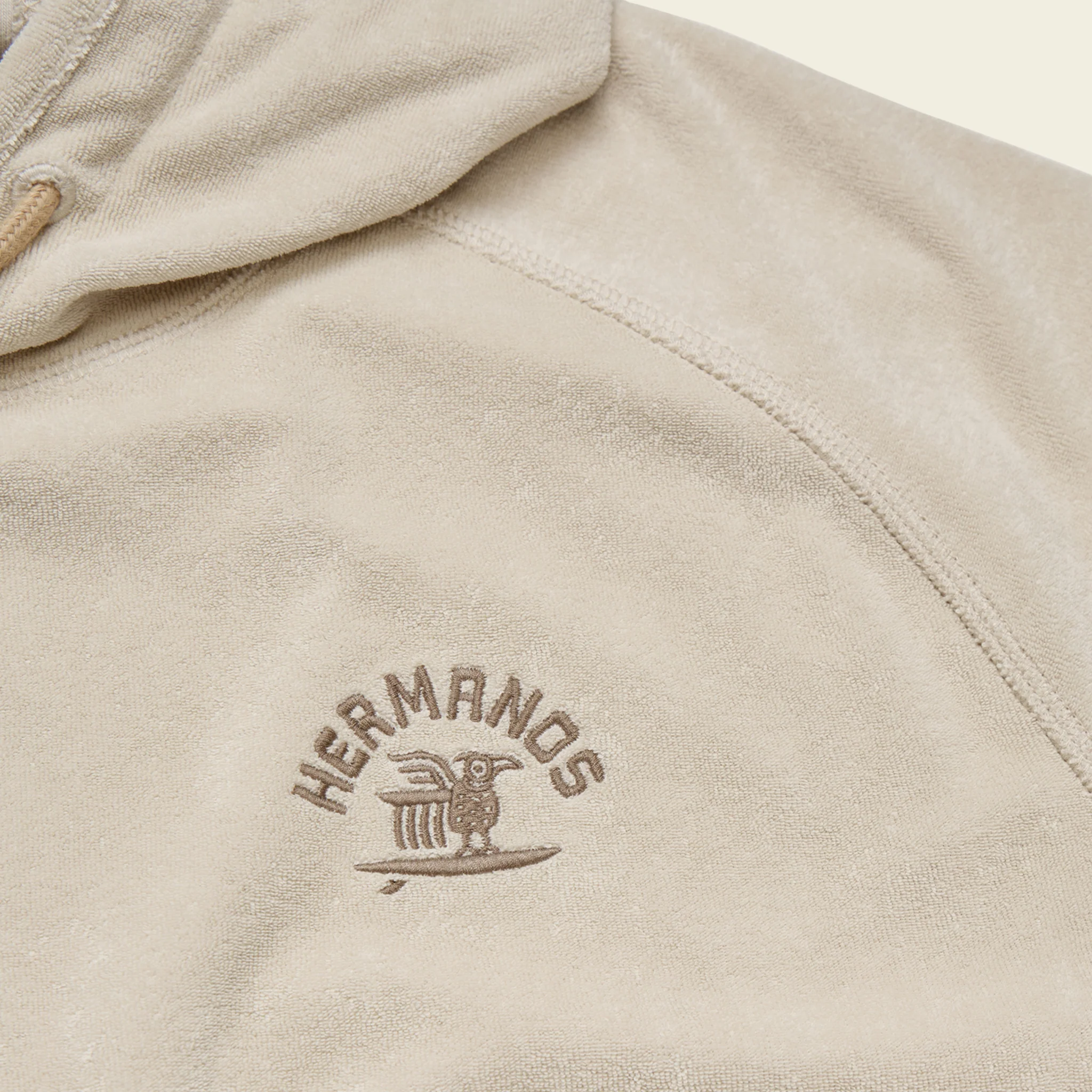 Terrycloth Hoodie - Surfbird : Sand - Image 5