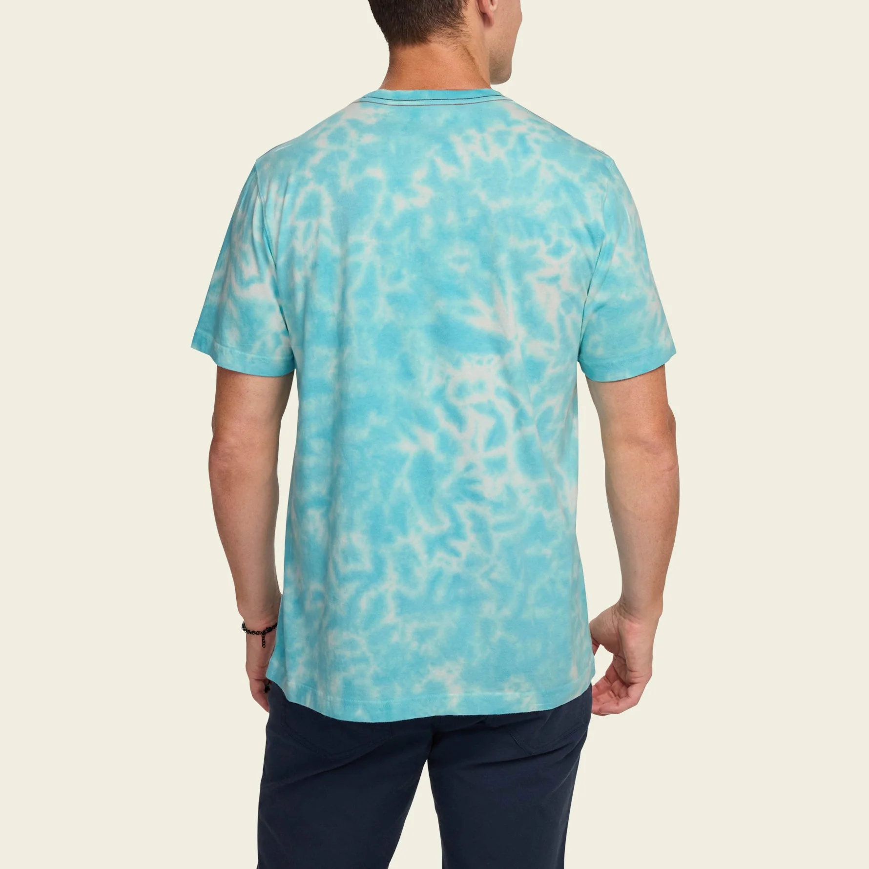 Verdant Valley Cotton T-Shirt - Sky Dye - Image 4