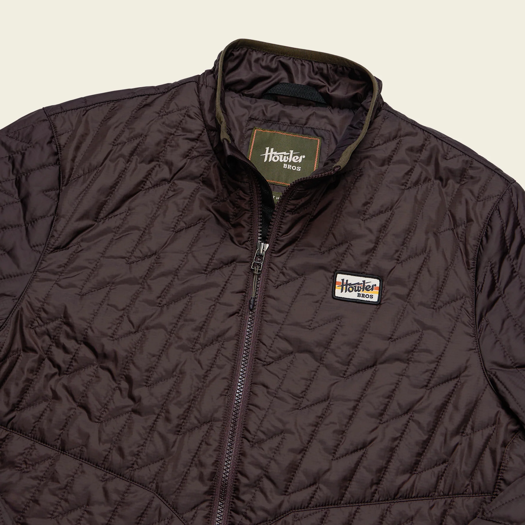 Voltage Quilted Jacket - Bark - Image 3