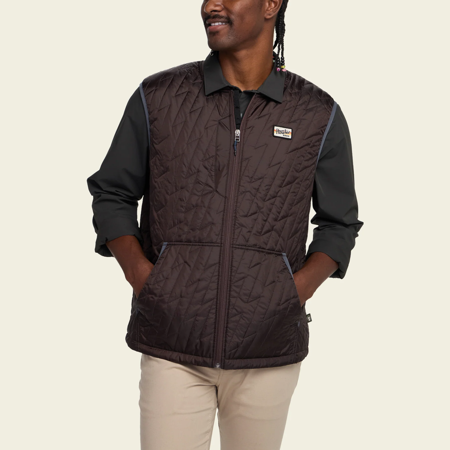 Voltage Quilted Vest - Bark - Image 4