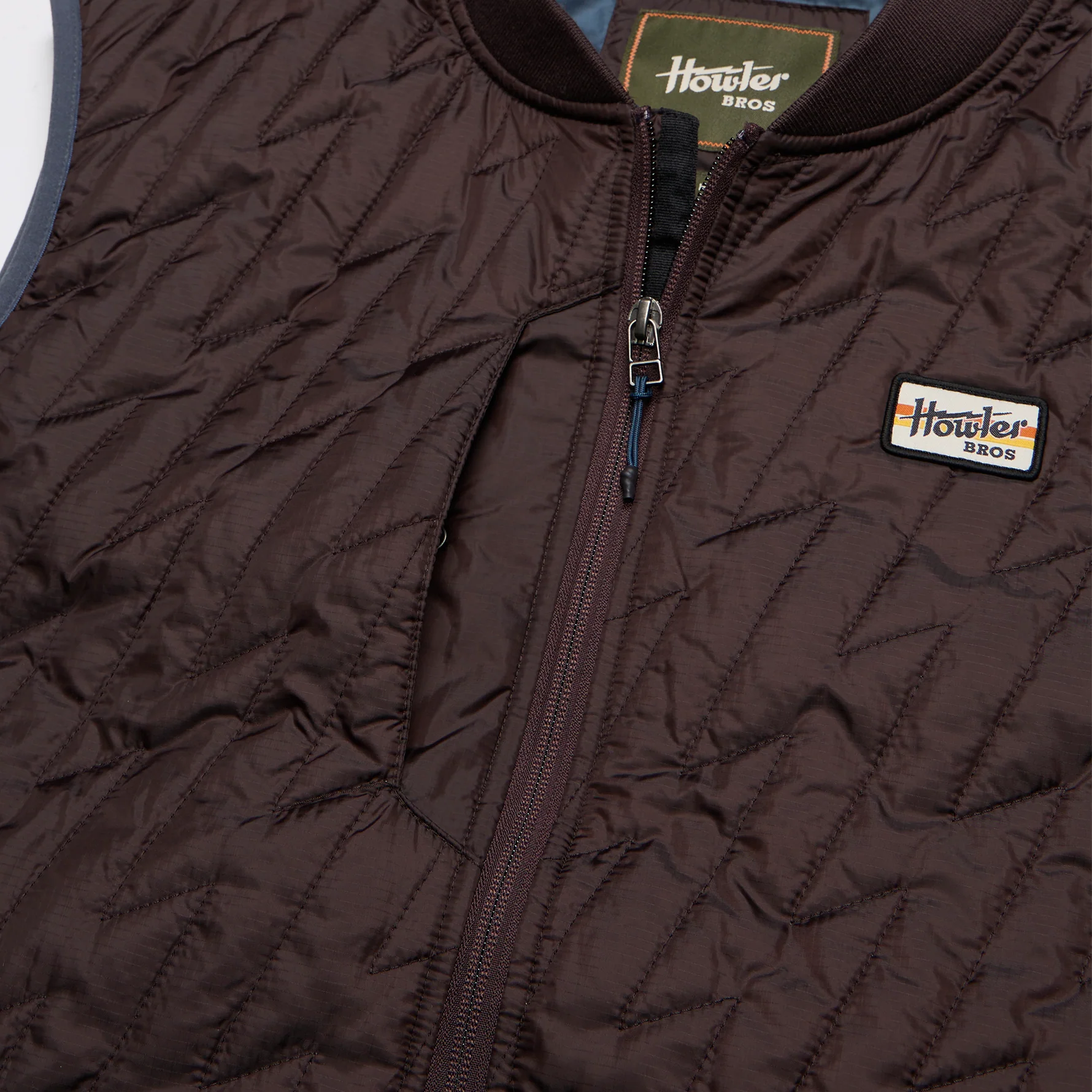 Voltage Quilted Vest - Bark - Image 6
