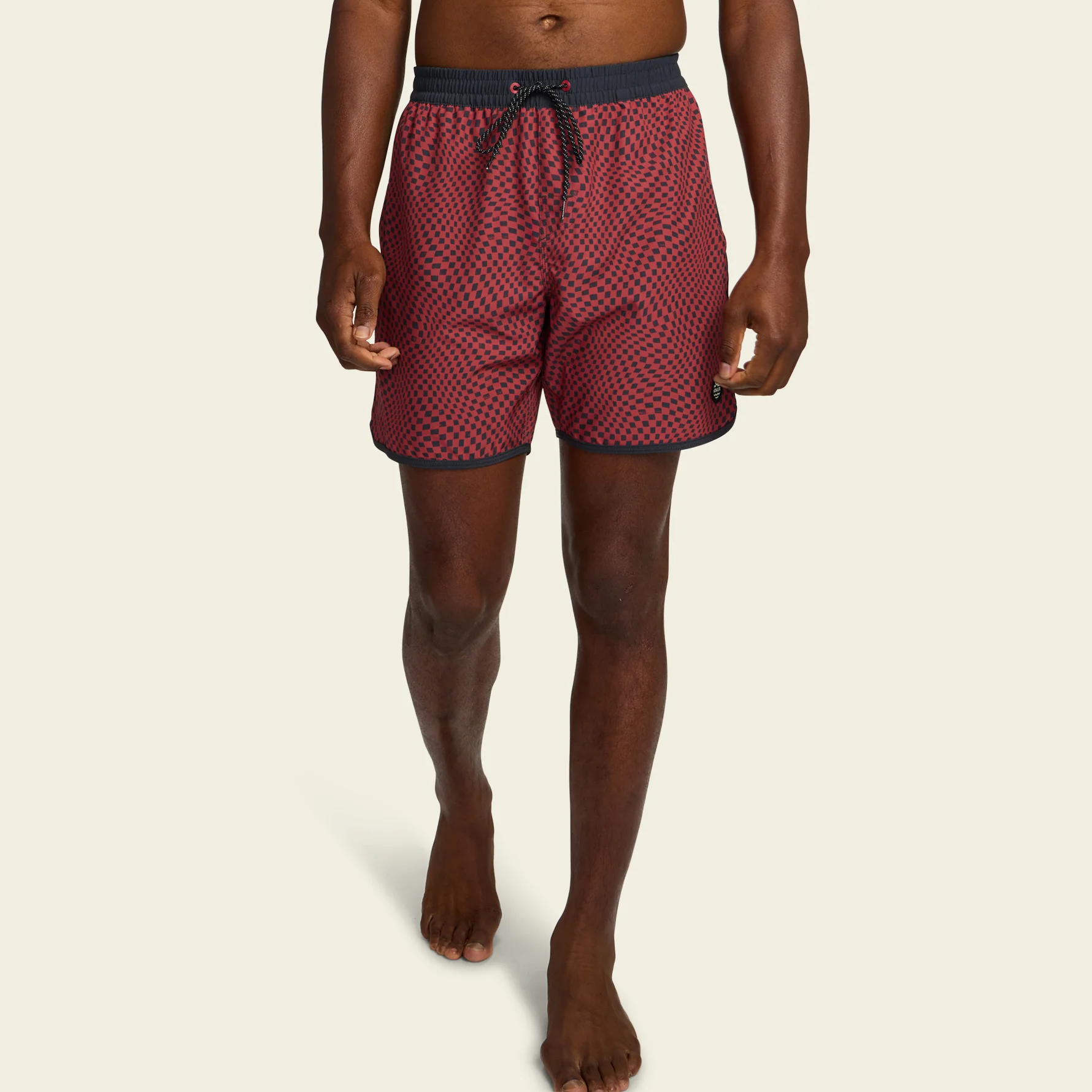 Warlock Tech Boardshorts 17" - Warped Checkers : Red River - Image 3