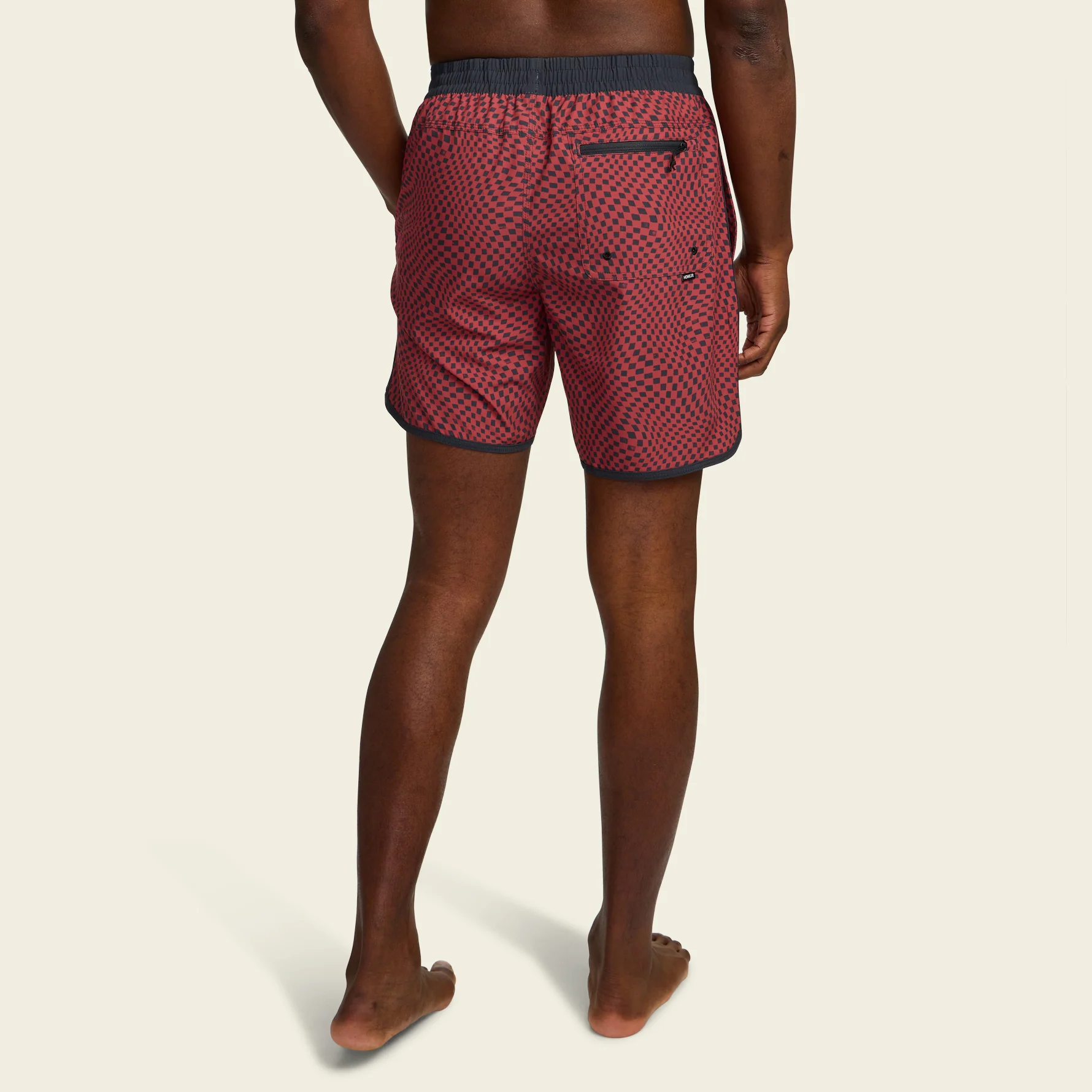Warlock Tech Boardshorts 17" - Warped Checkers : Red River - Image 4