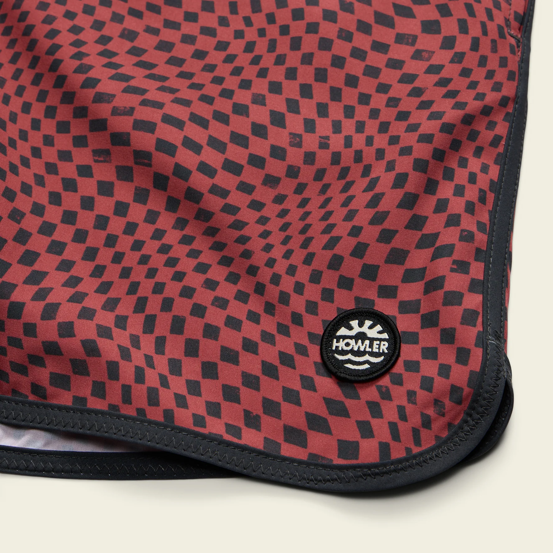 Warlock Tech Boardshorts 17" - Warped Checkers : Red River - Image 6