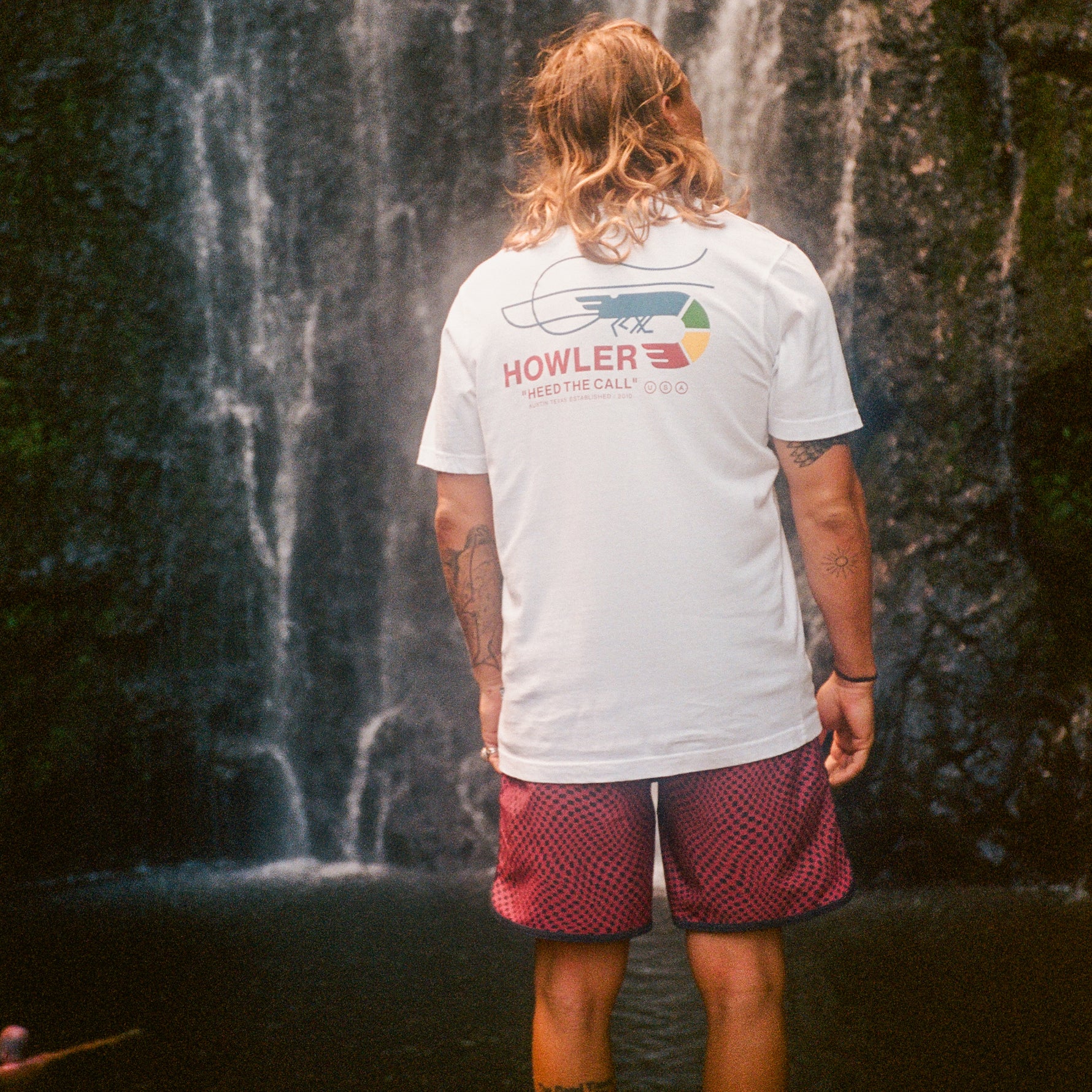 Warlock Tech Boardshorts 17" - Warped Checkers : Red River - Image 7